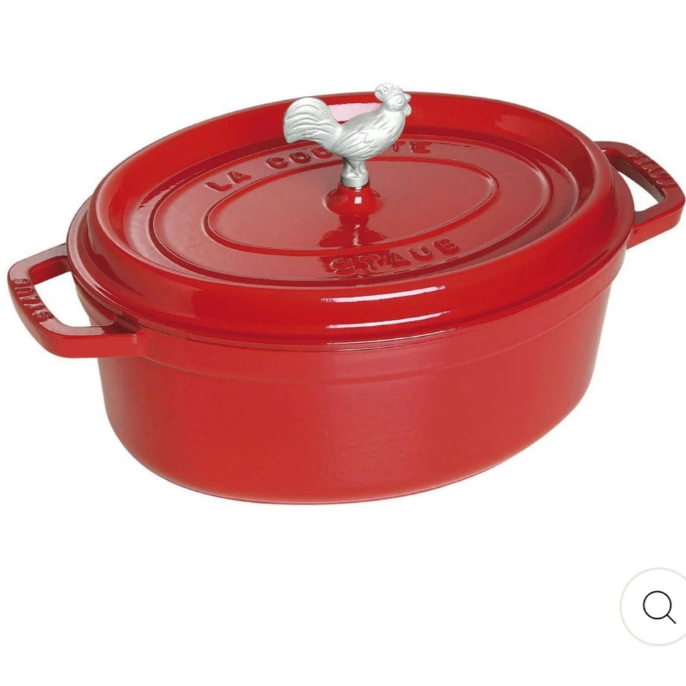 Staub Cherry Red Cast Iron Oval Cocotte